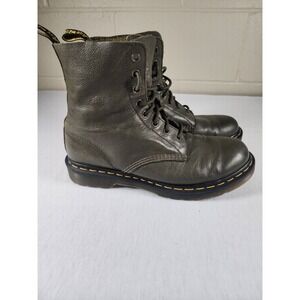 Womens Dr Doc Martins Pascal Soft Green Leather Combat Retro 90s Inspired Sz 10